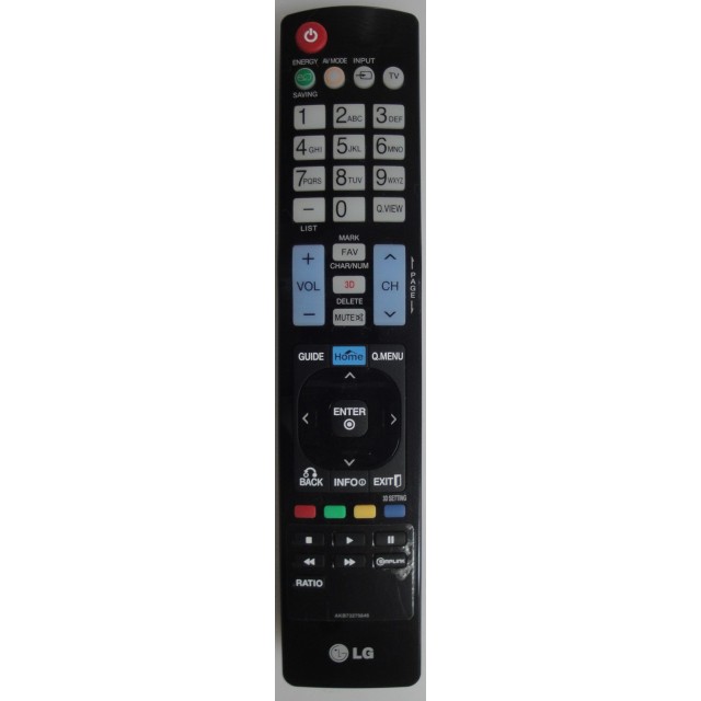 CONTROLE DE TELEVISOR LG AKB73275646 LM5800 LM4600 LW4500 LK950 PW350 (SEMI-NOVO) Televisor LG www.soplacas.tv.br