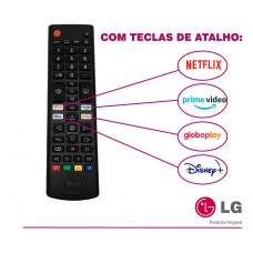 CONTROLE REMOTO SMART TV LG  COM TECLAS DE ATALHO *NETFLIX * PRIME VÍDEO * DISNEY   * GLOBOPLAY*  AKB76037602 