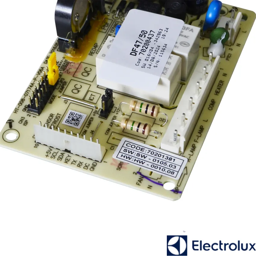 PLACA POTENCIA GELADEIRA ELECTROLUX DF47 DF49A DF49X DF50 DF50X DFN49 DFN50 DFW50 DFX49 DFX50 DW50X 70201381 | 64500437