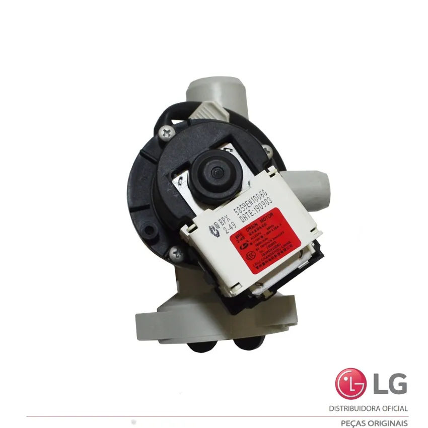 ELETROBOMBA | BOMBA D´AGUA LAVA E SECA LG 220V 60Hz 35W WD1496ADPA WD9WE6A 5859EN1006G 5859ER1002P