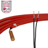Sensor/Termistor 5k (5mts) Bulbo Grosso Cabo Vermelho Ar Condicionado Lg Ebg62485903