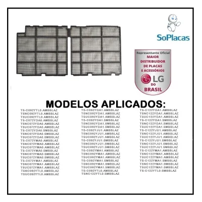 FILTRO DE AR CONDICIONADO LG ANTI-BACTERIAS TSNC072 TSNC092 TSNC122 MDJ32395201 - ORIGINAL