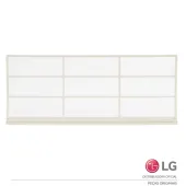 FILTRO DE AR DA EVAPORADORA AR CONDICIONADO LG ARNU36GV2A4 ARNU48GV2A4 AVNQ48GM2A0 AVNQ60GM2A0 MDJ64344501 | ORIGINAL