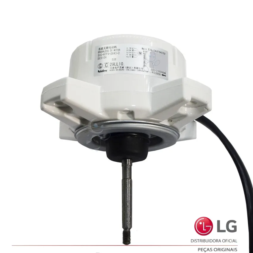 MOTOR DO VENTILADOR CONDENSADORA INVERTER LG A2UW16GFA0 A2UW16GFA2 SIC-67FV-D843-2 EAU57945702 EAU57945710 EAU57945712