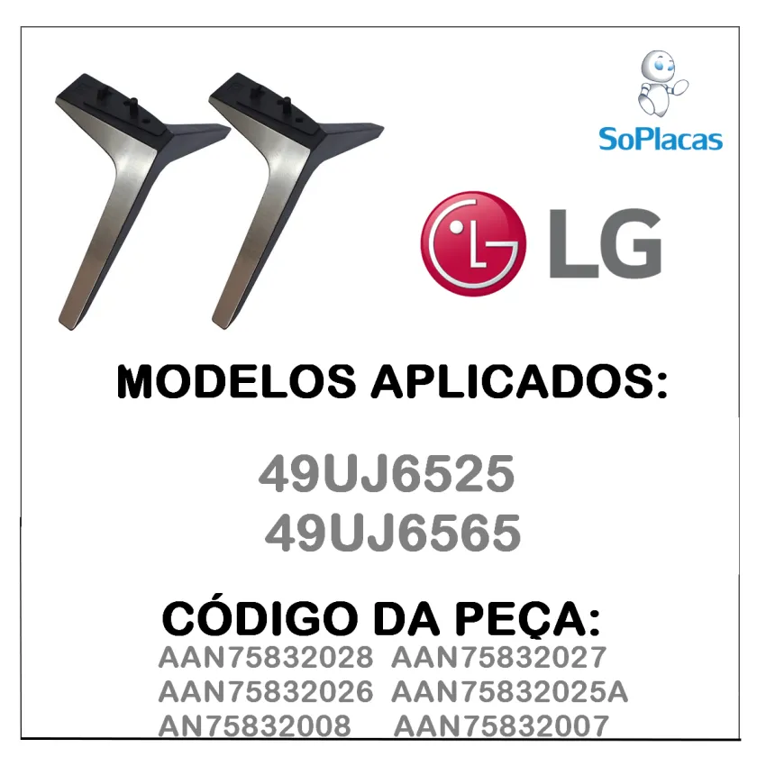 BASE PEDESTAL LG 49UJ6525 49UJ6565 AAN75832028 AAN75832027 | ORIGINAL