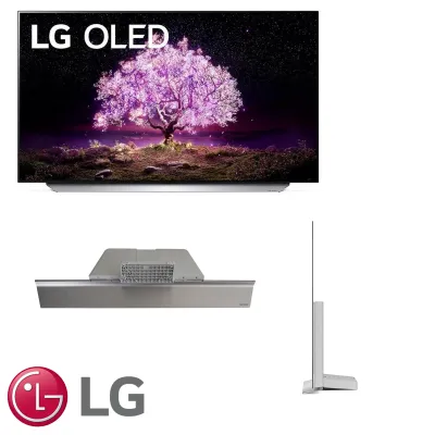 BASE PEDESTAL COMPLETA OLED55C1 OLED55C9 OLED55CX OLED65C9 OLED65CX MAM652452 COR:  CINZA