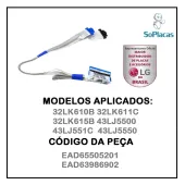 CABO FLAT LG 32LK610B 32LK611C 32LK615B 43LJ5500 43LJ551C 43LJ5550 EAD65505201 EAD63986902 - NOVO