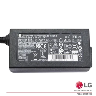 FONTE EXTERNA LG DA-48F19 19V 2.53A 27GL650F-B 27GN750-B 29UM69G-B 29UM65-P 29UM67-P EAY62933010 EAY65897801