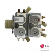 VÁLVULA ENTRADA ÁGUA 4 VIAS LAVA E SECA LG 12V AJU75412403 NOVO | ORIGINAL