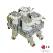 VÁLVULA ENTRADA ÁGUA 4 VIAS LAVA E SECA LG 12V AJU75412403 NOVO | ORIGINAL