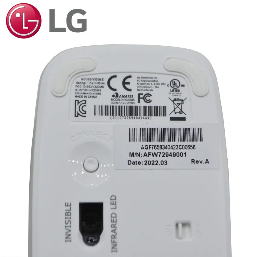 MOUSE sem FIO + RECEPTOR LG ALL IN ONE usb universal V320 24V550 24V570 24V575 27V745 27V790 AFW72949001 AFP73827101