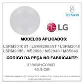 PRATO DE MICROONDAS LG LSRM2010ST LSRM2085ST LSRM2010 LSRM2085 MS2096 MS2040 MS5640 3390W1G006B 40,5CM