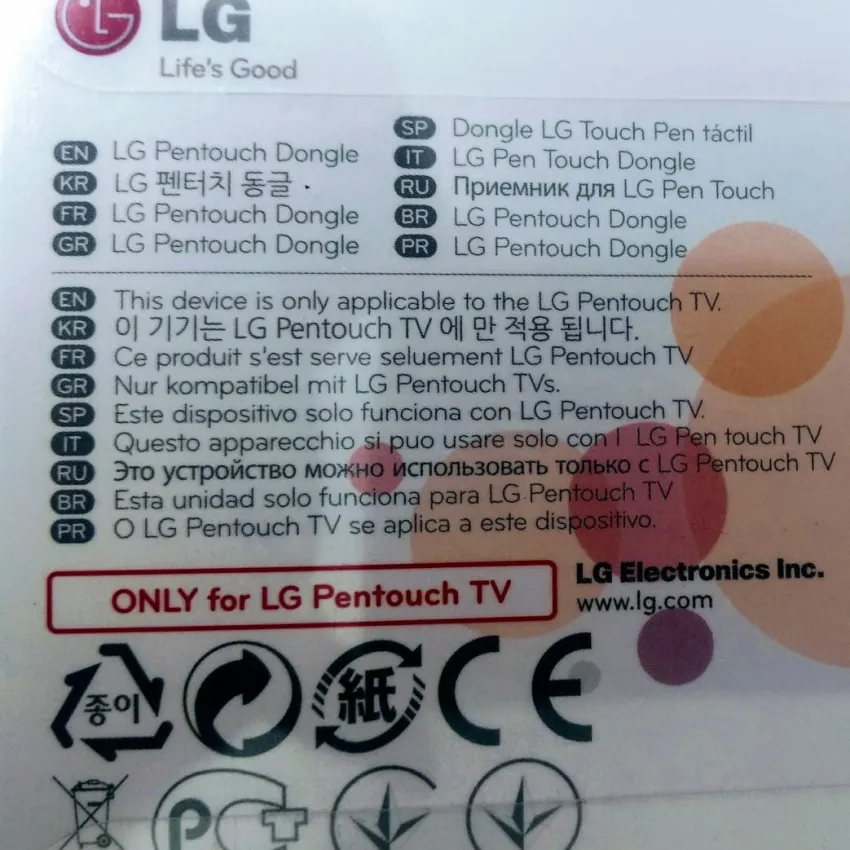 ADAPTADOR DONGLE LG PENTOUCH AN-TD200 ABQ73742408