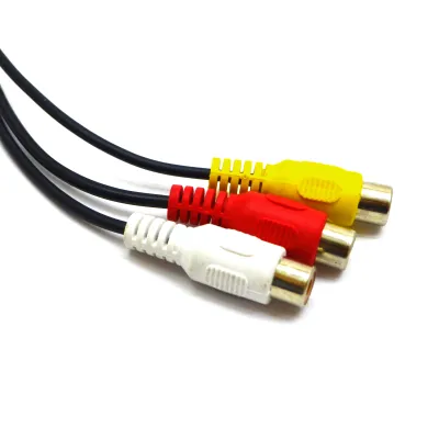 CABO ADAPTADOR P3 + 3 RCA AV FEMEA 15CM