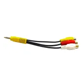 CABO ADAPTADOR P3 + 3 RCA AV FEMEA 15CM