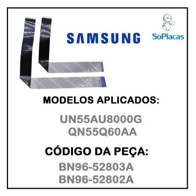 CABO FLAT (PAR) SAMSUNG BN96-52802A BN96-52803A UN55AU8000G QN55Q60AA