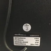 CAIXA ACUSTICA SUBWOOFER BRITANIA FAMA 3 8ohms 50w (SEMI NOVA) (COM RISCOS)