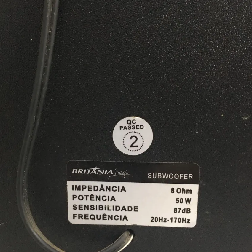 CAIXA ACUSTICA SUBWOOFER BRITANIA FAMA 3 8ohms 50w (SEMI NOVA) (COM RISCOS)