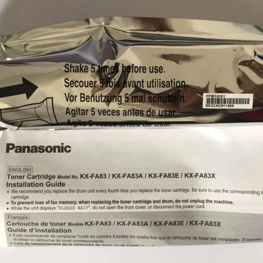 CARTUCHO TONER  PANASONIC KX-FA83A PARA IMPRESSORA FAX FL511/612/651- lacrado / vencido