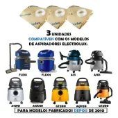 SACO PARA ASPIRADOR DE PÓ ELECTROLUX CSE10 AWD01 A10 GT200 | CONTÉM: 3 UNIDADES | A20810201