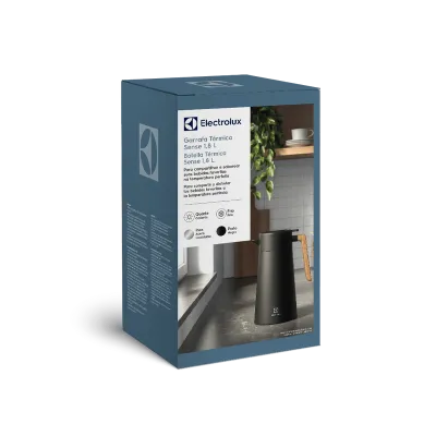 GARRAFA TÉRMICA ELECTROLUX SENSE 1,8L | COR: PRETA FOSCA | A25185001