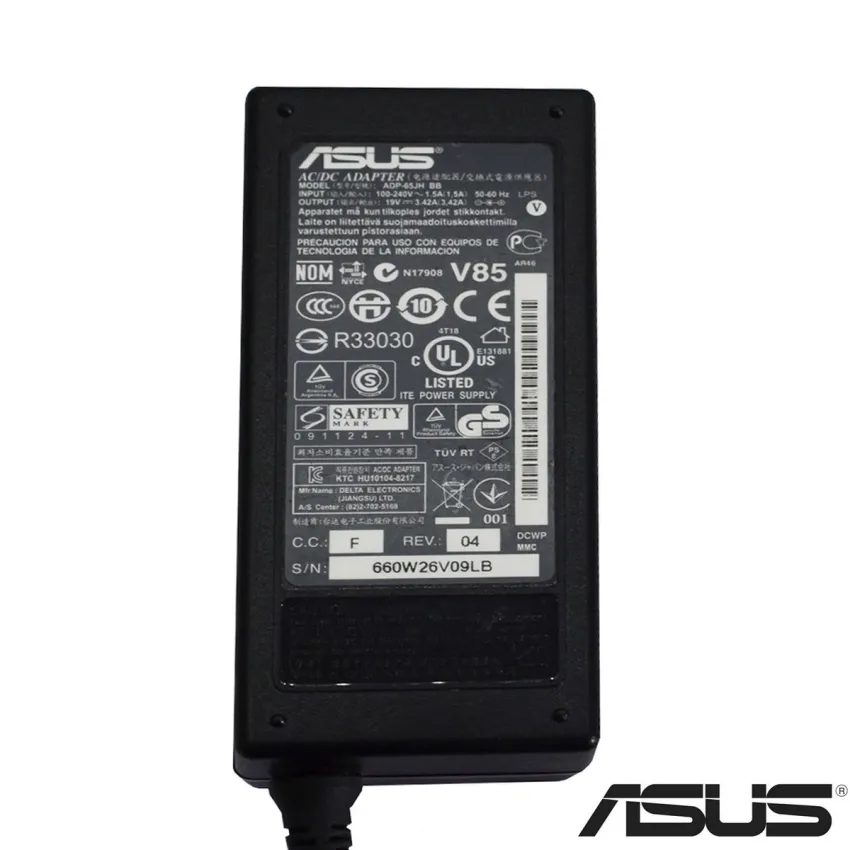 FONTE EXTERNA ASUS ADP-65JH BB 19V - 3.42A X450 X45LC X550 X40L X44C K43E