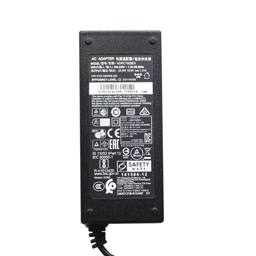 Fonte Externa 19 Volts Monitor Pessoal Aoc 22b1h 24b1h 19V - 1.31A  Adpc1925ex | Original 