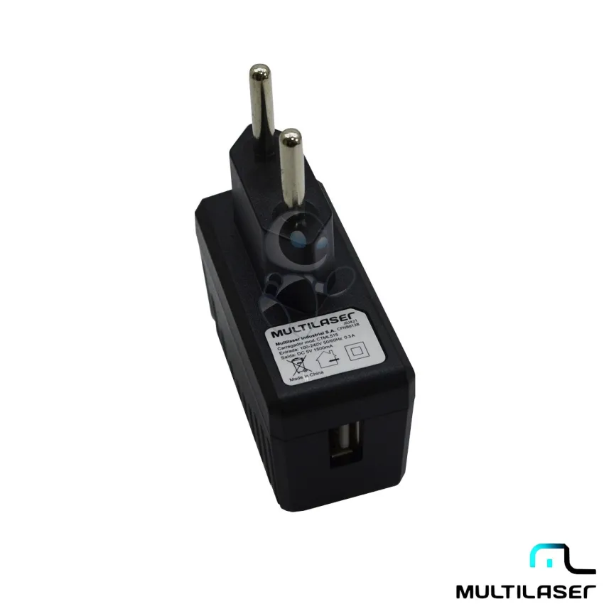 FONTE EXTERNA / CARREGADOR MULTILASER CTML515 CCT269 100-240V 50/60Hz 0.3A 5V 1500mA | CONECTOR: TIPO C