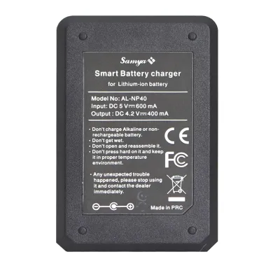 CARREGADOR DE BATERIA AL-NP40 5V-600mA 4.2V-400mA NOVO | ORIGINAL