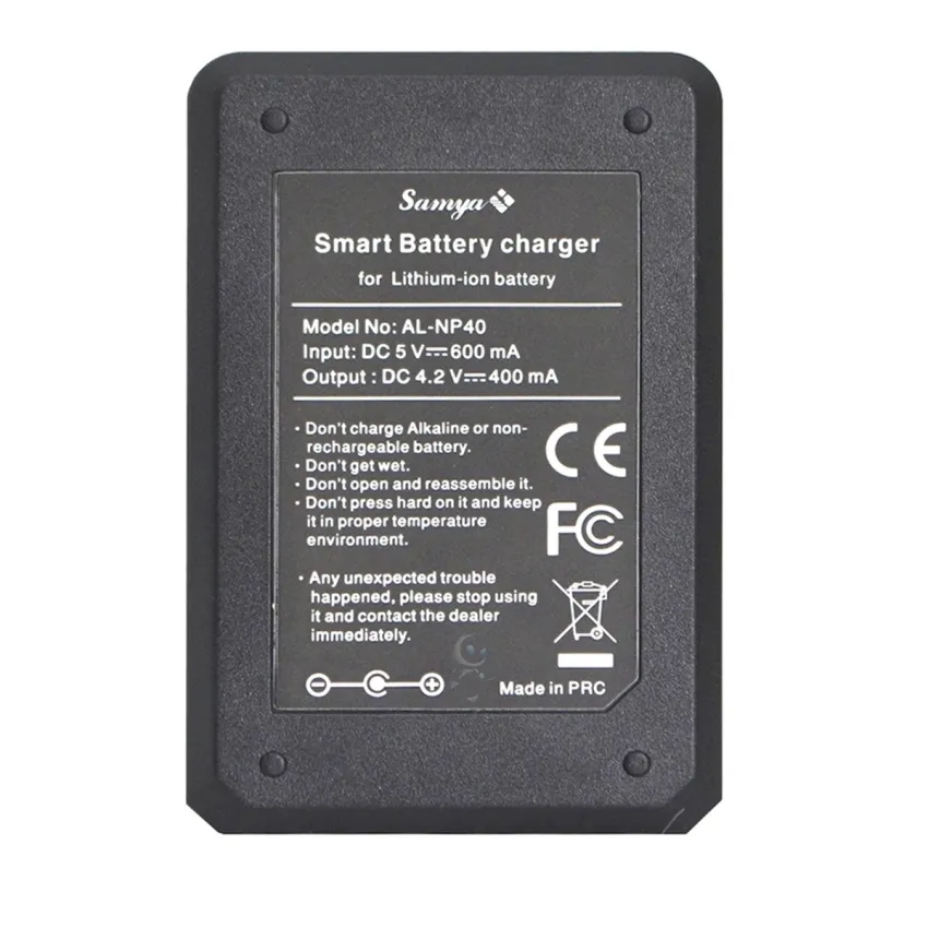 CARREGADOR DE BATERIA AL-NP40 5V-600mA 4.2V-400mA NOVO | ORIGINAL