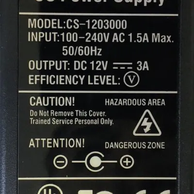 FONTE EXTERNA 12 VOLTS 3AMP HBTV-22D02FD CS-1203000 ( 100-240V ~ 50-60Hz / 12V - 3Amp)