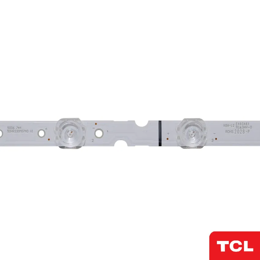 KIT BARRAMENTO DE LED TCL 50P65US 50P65 50P8M 50SK8300 50HR330M07A0 | 4 BARRAS C/ 7 LEDS - ORIGINAL