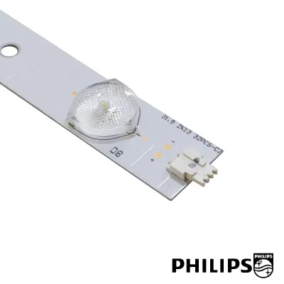 KIT BARRAMENTO LED PHILIPS 32PFL3508 32PFL3008 31.5 2K13 32PCS-C2 - 4 BARRAS C/ 8 LEDS - ORIGINAL