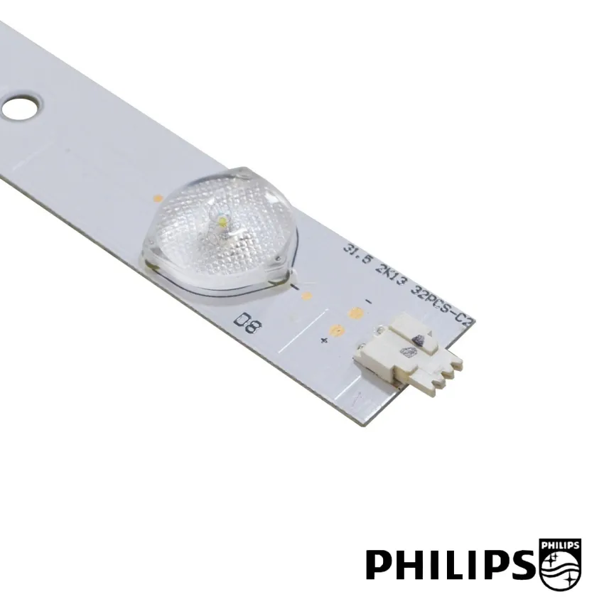 KIT BARRAMENTO LED PHILIPS 32PFL3508 32PFL3008 31.5 2K13 32PCS-C2 - 4 BARRAS C/ 8 LEDS - ORIGINAL