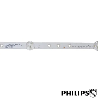 KIT BARRAMENTO LED PHILIPS 50PUG6654 50PUG7625 50PUG7406 | 4 BARRAS 8 LEDS - ORIGINAL HRS-H554-050PS20-0408-3030-12-N-V1