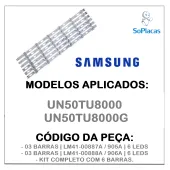 KIT BARRAMENTO SAMSUNG UN50TU7000G UN50TU7020G UN50TU8000G 50318A 50317A | 6 BARRAS | ORIGINAL