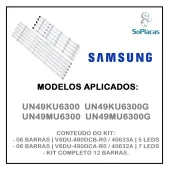 KIT BARRAMENTO DE LED UN49KU6300 UN49MU6100 UN49MU6120 UN49MU6300 LM41-00335A LM41-00334A 40632A 40633A - ORIGINAL