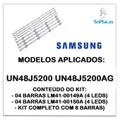 KIT BARRAMENTO SAMSUNG UN48J5200 UN48J5200AG | 8 BARRAS