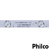 KIT BARRAS DE LED PHILCO PH32B51DSGW PH32B51 NOVO | 2 BARRAS