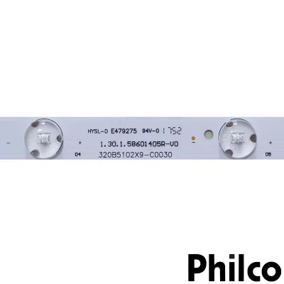 KIT BARRAS DE LED PHILCO PH32B51DSGW PH32B51 NOVO | 2 BARRAS
