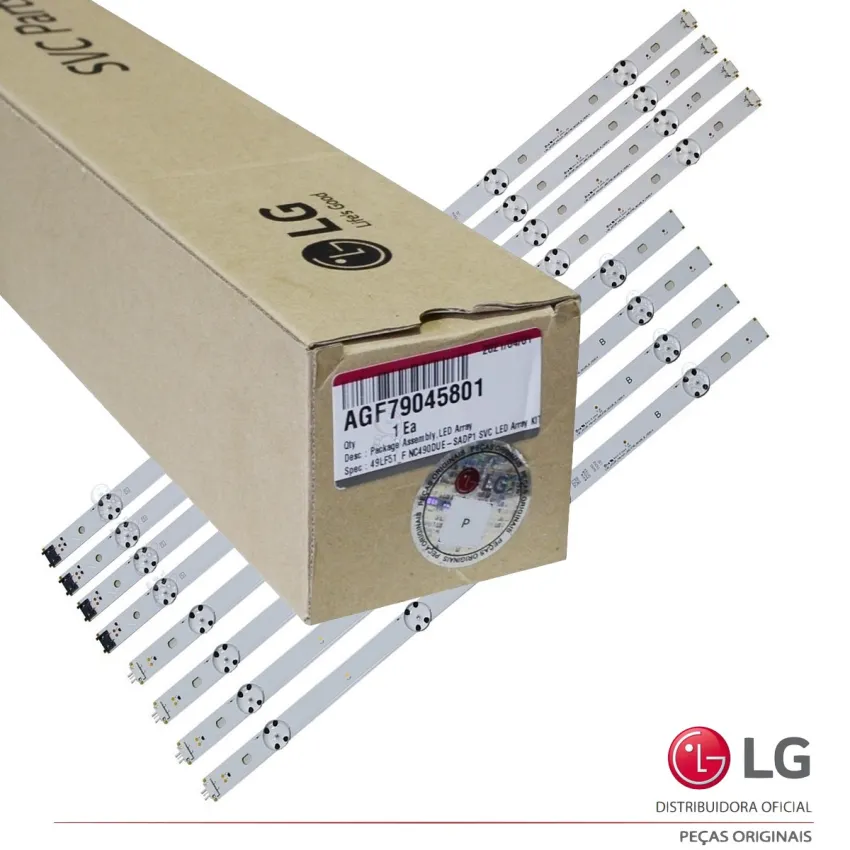 KIT BARRAMENTO DE LED LG 49LH5100 49LH5150 49LH5600 49LH5700 49LW300C 49LX300C AGF79045801 - ORIGINAL