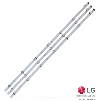 KIT BARRAMENTO LED LG 43LH6000 43LW540S AGF79047102 AGF30000801 | 3 BARRAS | ORIGINAL