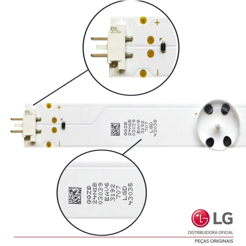 KIT  BARRAMENTO LED LG 43LF5100 43LH5100 43LH5150 43LH5600 43LH5700 43LW300C AGF79099901 AGF79103401 AGF79082302
