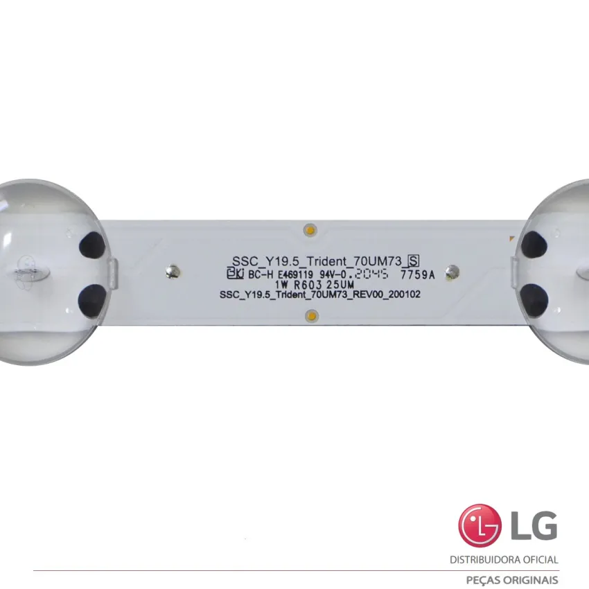 KIT BARRAMENTO LG 70UM7370PSA 70UN7310PSC AGF80325802 AGF80325803 | 5 BARRAS 10 LEDS | ORIGINAL
