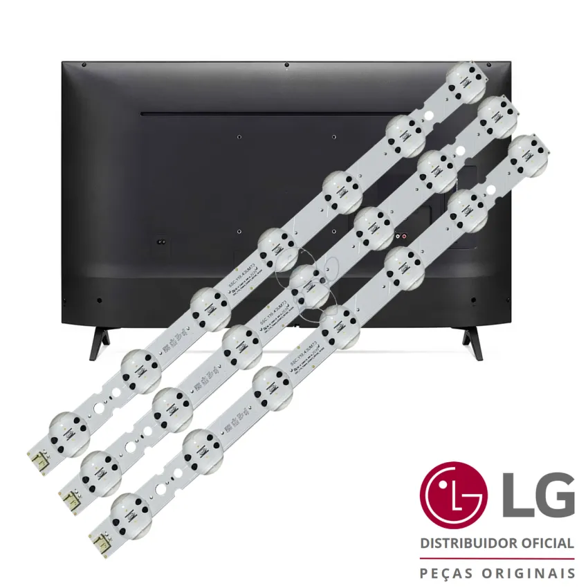 KIT BARRAMENTO LED LG 43UN7300PSC 43UN731C0SC 43US660H0SD AGM76872401 AGM76872402 - ORIGINAL 