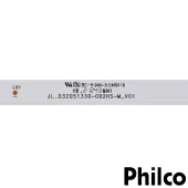 KIT BARRAMENTO LED PHILCO PTV32G52S PTV32G50D PTV32G50SN PTV32G70RCH JL.D32051330-002HS-M_V01 E469119- 2 BARRAS 5 LEDS