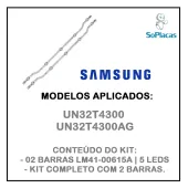 KIT BARRAMENTO SAMSUNG UN32T4300 UN32T4300AG | 2 BARRAS