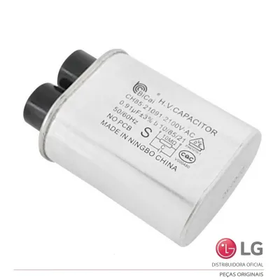 CAPACITOR ALTA TENSÃO MICROONDAS LG 0.91UF 2100V 50/60HZ 0CZZW1H001T 0CZZW1H007K