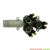 VALVULA ENTRADA DE ÁGUA 3 VIAS LAVADORA BRASTEMP 220V 50/60HZ BWL11AR BWT09B BWM08A BWH09B | 004258665