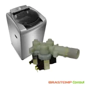 VALVULA ENTRADA DE ÁGUA 3 VIAS LAVADORA BRASTEMP 220V 50/60HZ BWL11AR BWT09B BWM08A BWH09B | 004258665